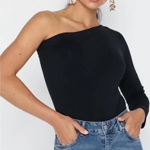 Helmut Lang cold shoulder top